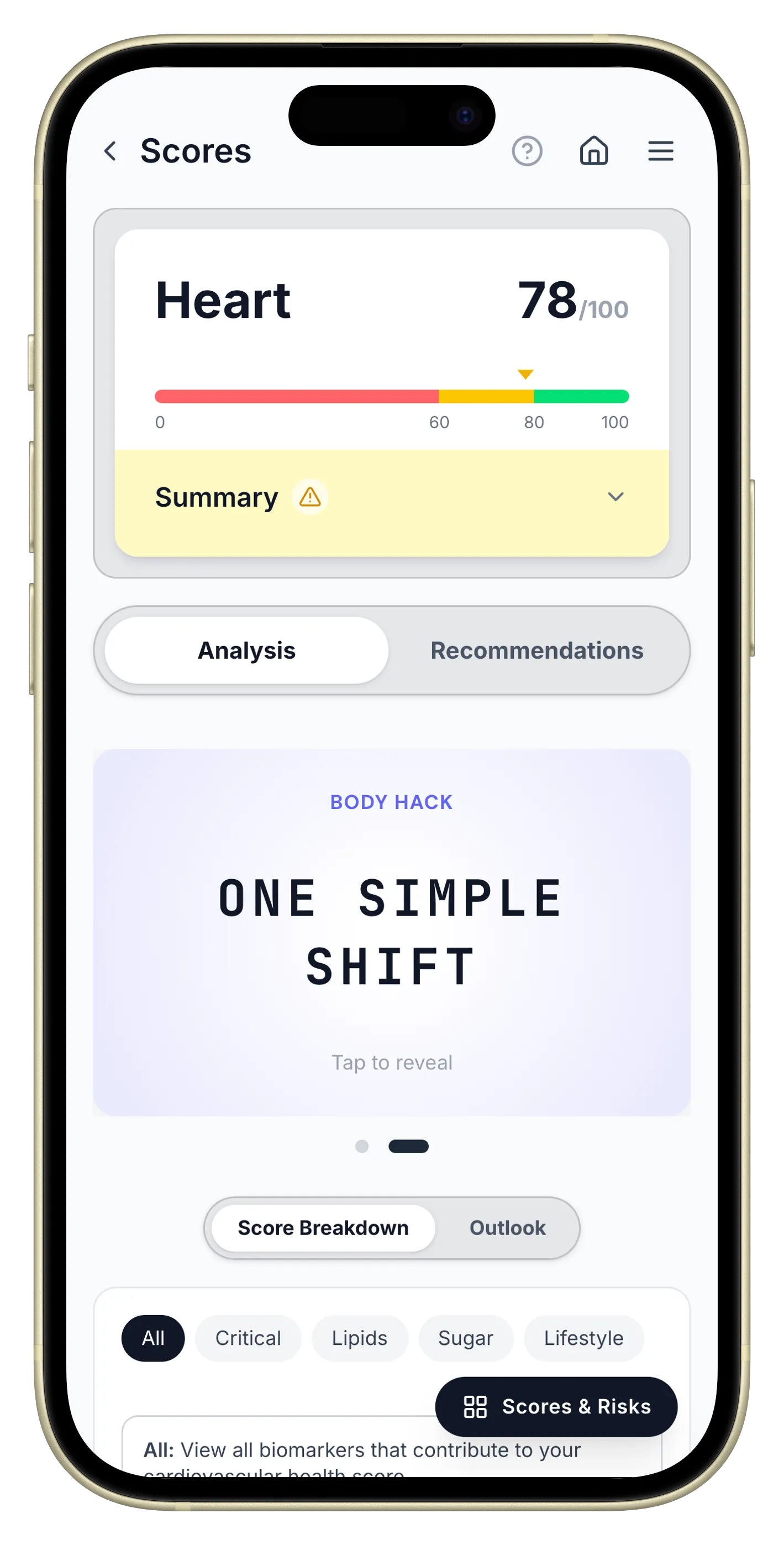 Category Score Detail
